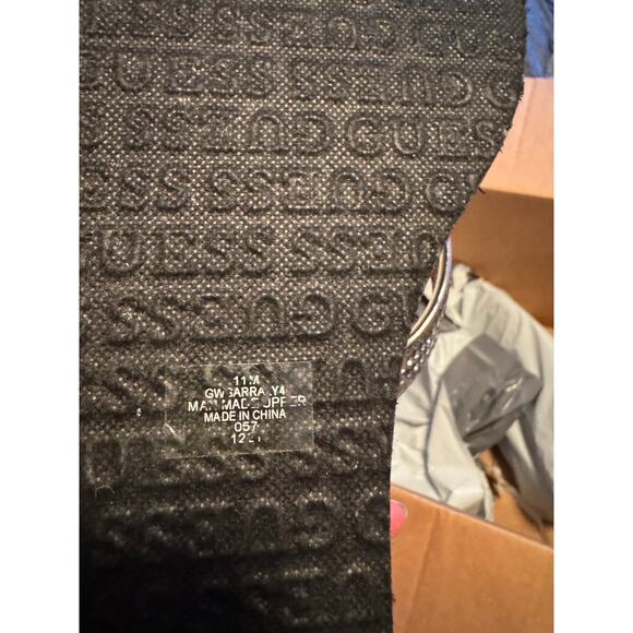 GUESS Sarraly Eva Logo Wedge Sandal in Disco Rhinestone Size US 11 New w/o Tag - Picture 12 of 14